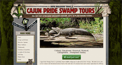 Desktop Screenshot of cajunprideswamptours.com