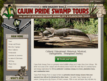 Tablet Screenshot of cajunprideswamptours.com